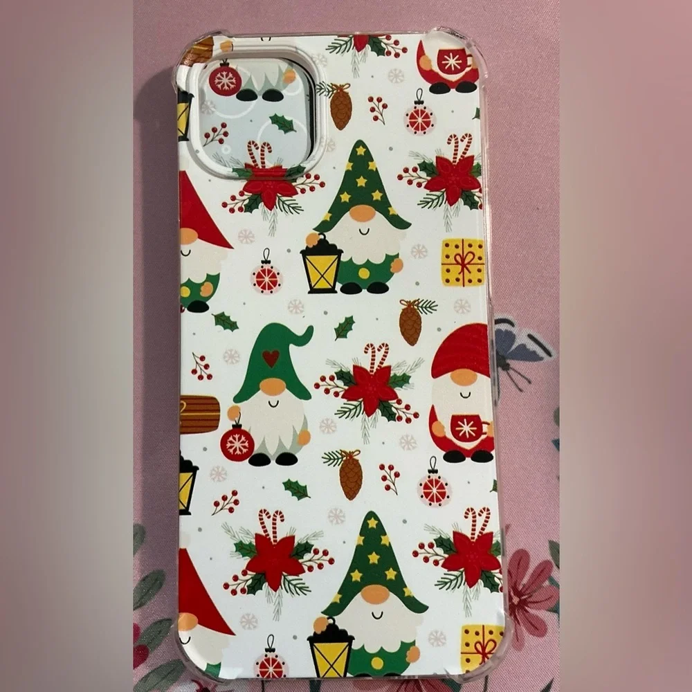 Retro Vintage Christmas Gnomes Seamless Pattern Case for iPhone 13